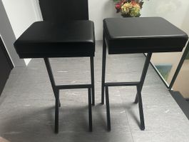 2 Designer  Barhocker mit Lederpolsterung, top Zustand