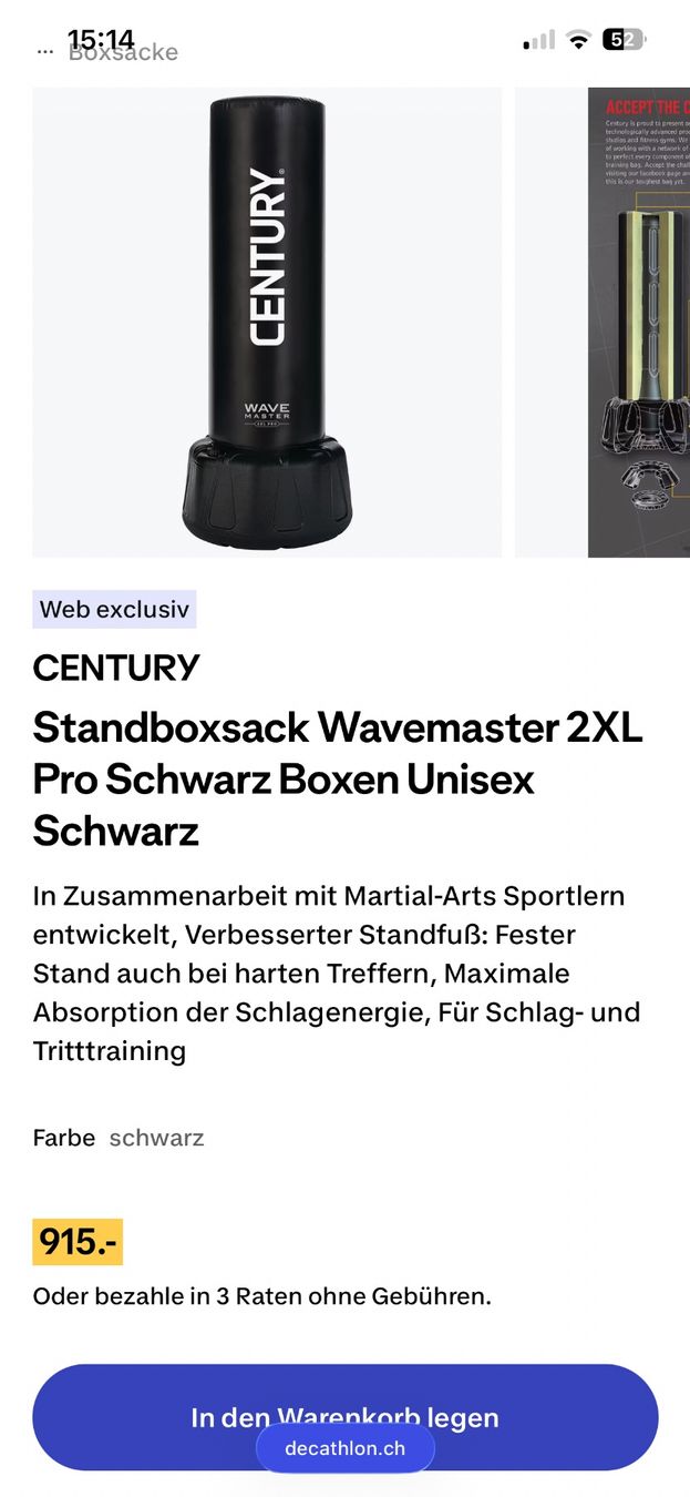 Boxsäcke: Century Standboxsack Wavemaster XXL – Gebraucht aus Bützberg von Struga10 3