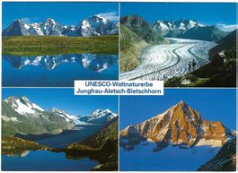AK UNESCO Weltnaturerbe Jungfrau-Aletsch-Bietschhorn