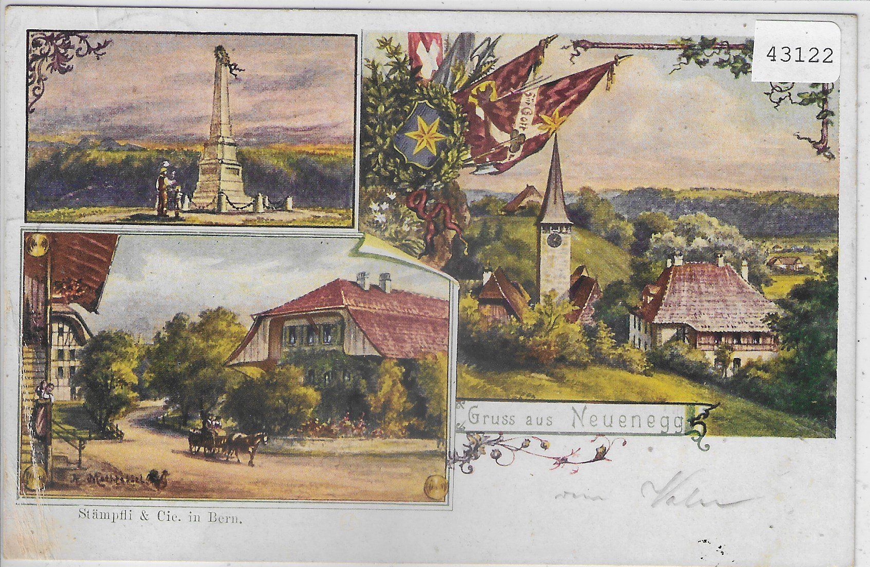 Cartoline postali: Gruss aus Neuenegg – Difettoso da Ettingen venduto da Kartenplanet