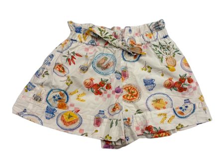 Zara Shorts aus Baumwolle XS bunt Print Rüschen Sommer