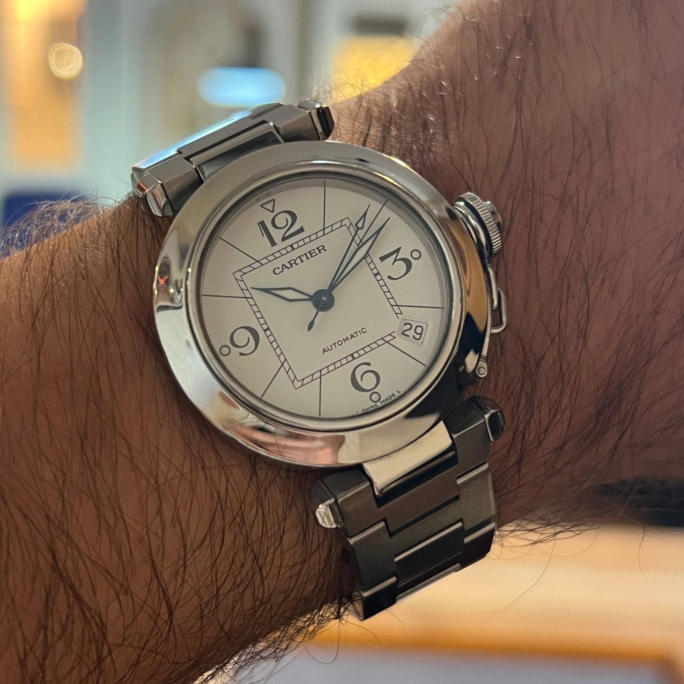 Cartier Montres: Cartier Pasha C Automatic 35mm W31074M7 – D'occasion à Carouge GE par Watchaser 3