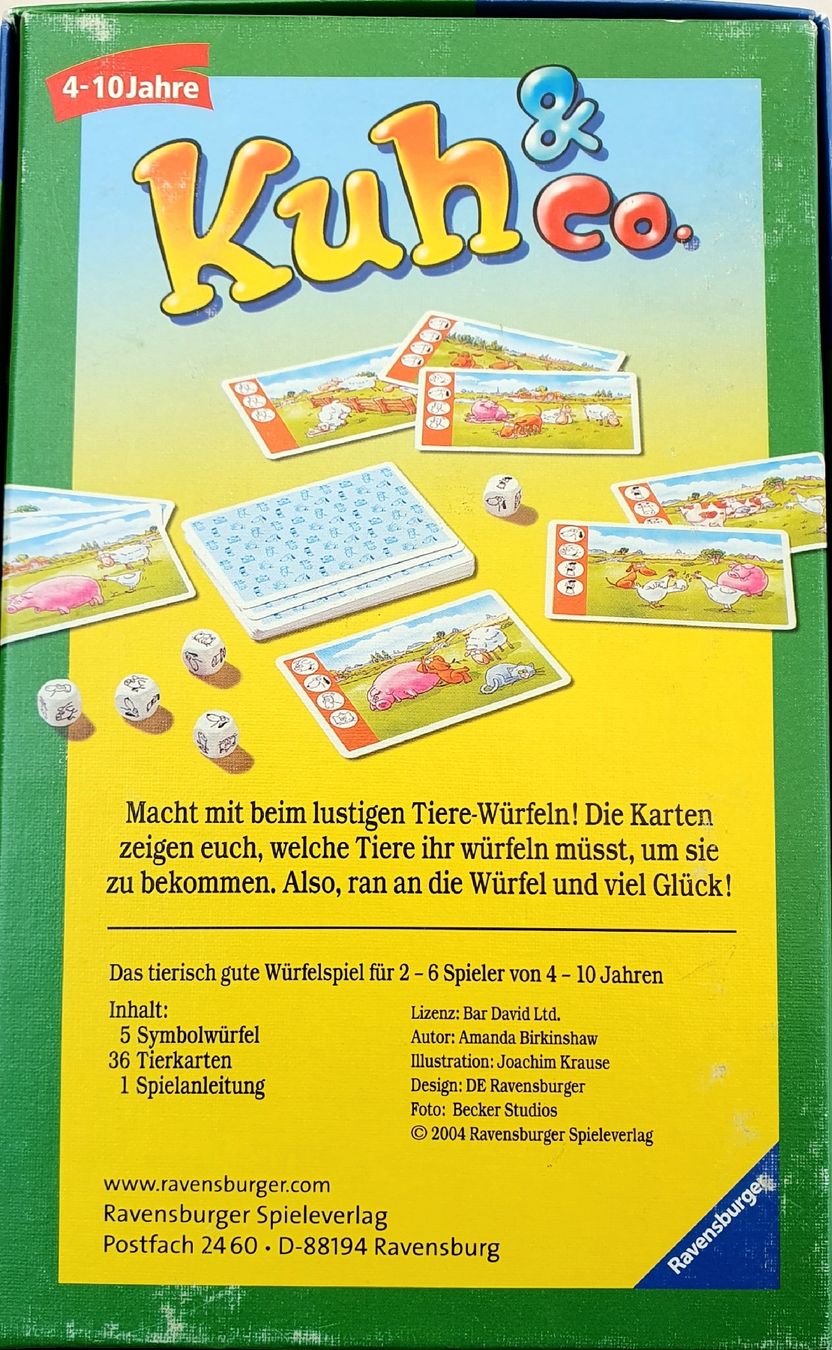 Ravensburger Giochi: Kuh & Co. Der tierische Würfelspass – Usato da Lützelflüh-Goldb venduto da cassin01 1
