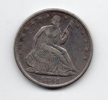 (1586) USA, 1/2 Dollar 1861 top