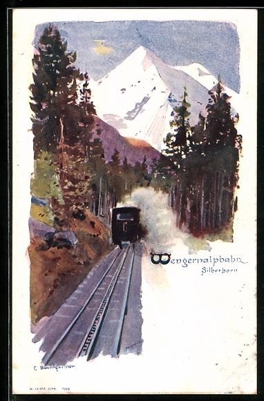 Cartoline postali: Wengernalpbahn, Bergbahn, Gebirgspanoram – Usato da Berlin venduto da bartko-reher