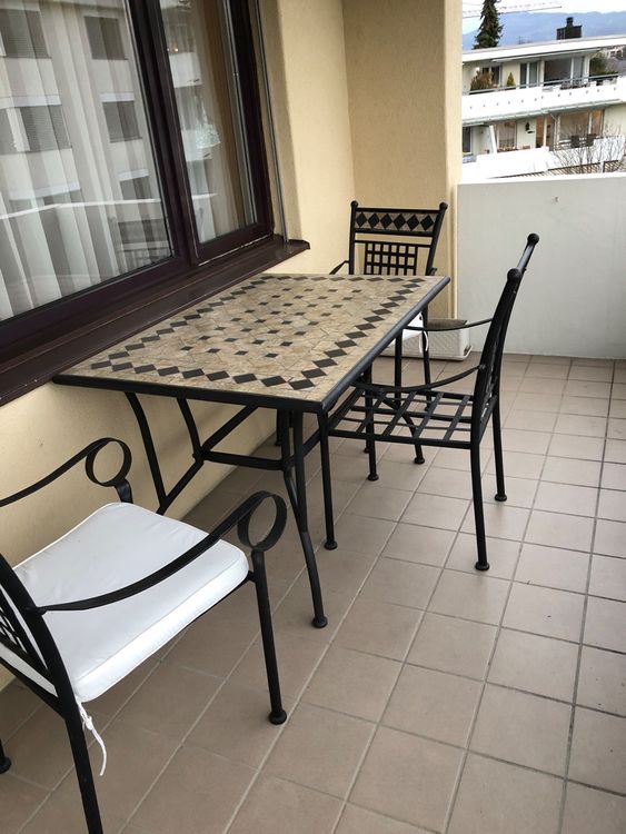 Tisch mit 3 Stühlen für Balkon oder Terrasse Kaufen auf Ricardo