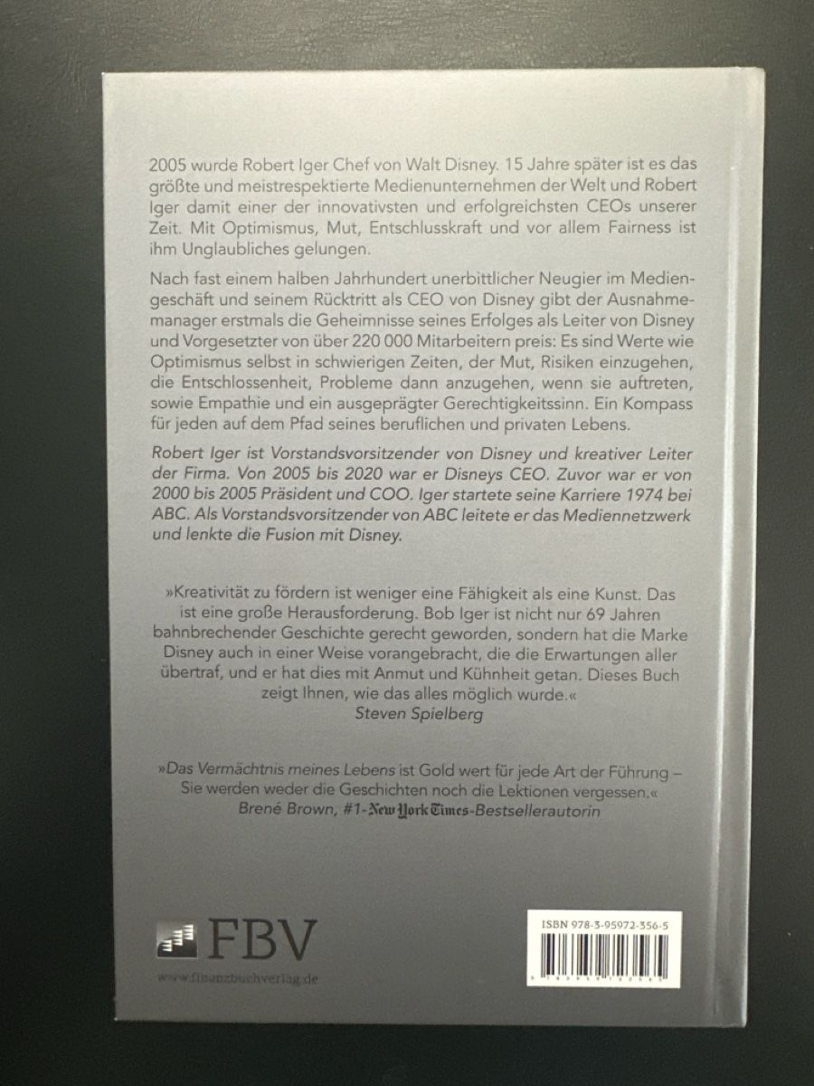 Libri: Robert Iger "Das Vermächtnis meines Lebens" – Usato da Ostermundigen venduto da tha_g6nr 1