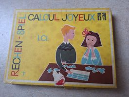 Rechen-Spiel/Puzzle "Calcul Joyeux" I.C.I., Vintage! 50er
