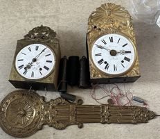 Antike französische Wanduhr Lascourrèges à Bruch, um 1855