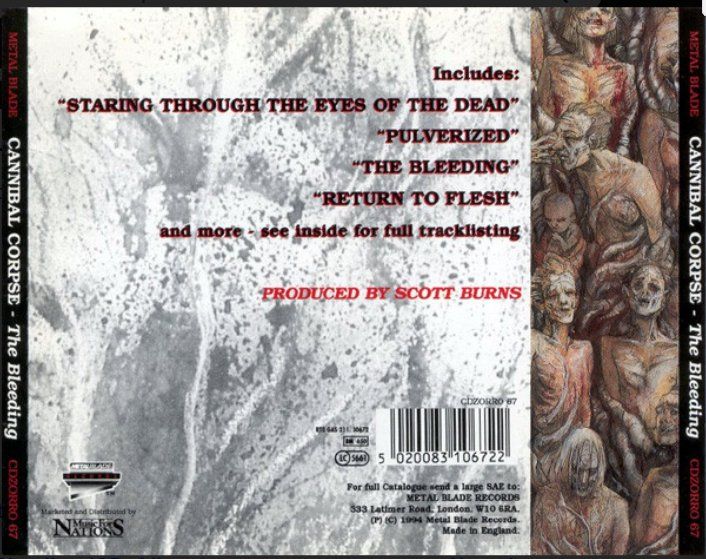 CD: CD Cannibal Corpse The Bleeding - CD Original 1994 – Usato da St-Prex venduto da kro_7jxt 1