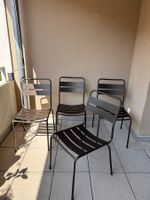 4 × Schaffner GLARUS Gartenstühle – Mocca