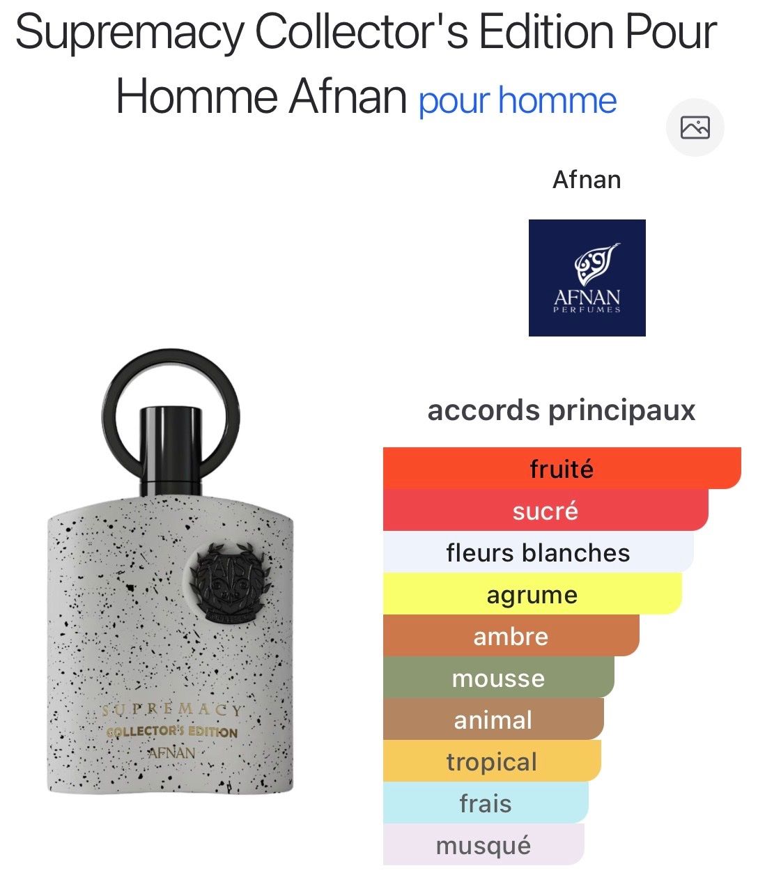 Profumi & Eau de Toilette: Afnan Édition collector Supremacy – Nuovo (secondo la descrizione) da Corseaux venduto da atchoum66