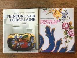 Lot 2 beaux ouvrages Peinture sur porcelaine