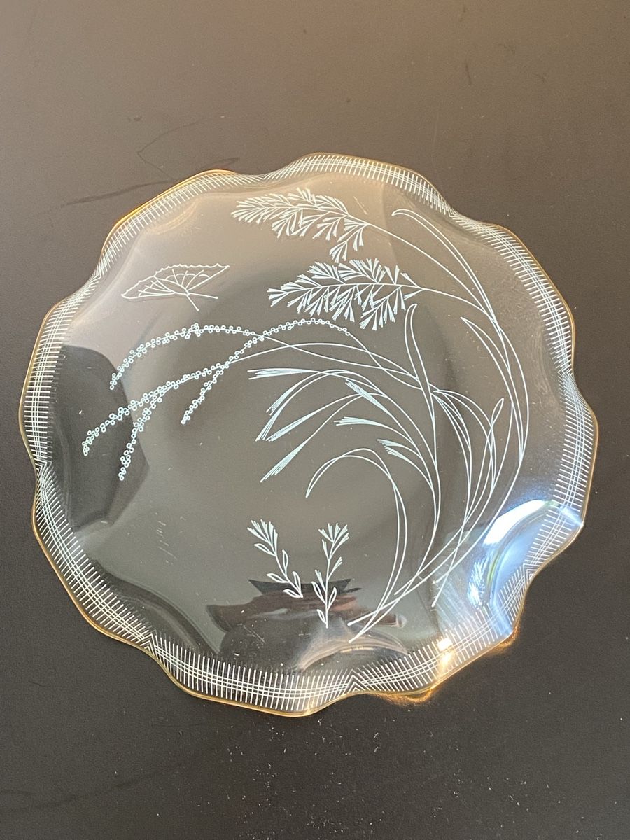 Bicchieri: Vintage Glasschale mit Goldrand, 22cm – Usato da Flawil venduto da sonnengeist 1