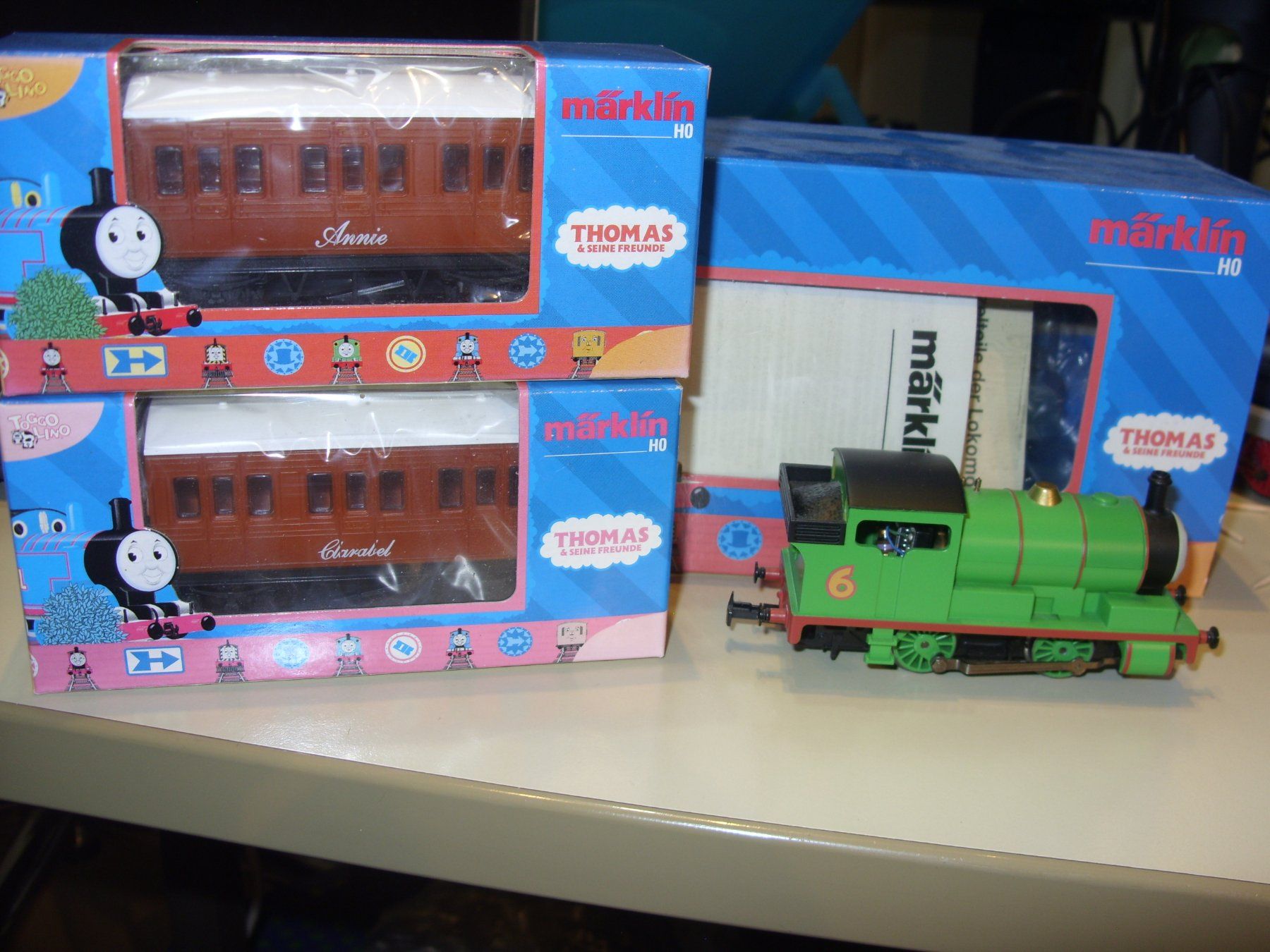 Märklin Modellini di ferrovie: Märklin H0  Percy WS digital plus 2 Wagen – Usato da Untersiggenthal venduto da Gumel50