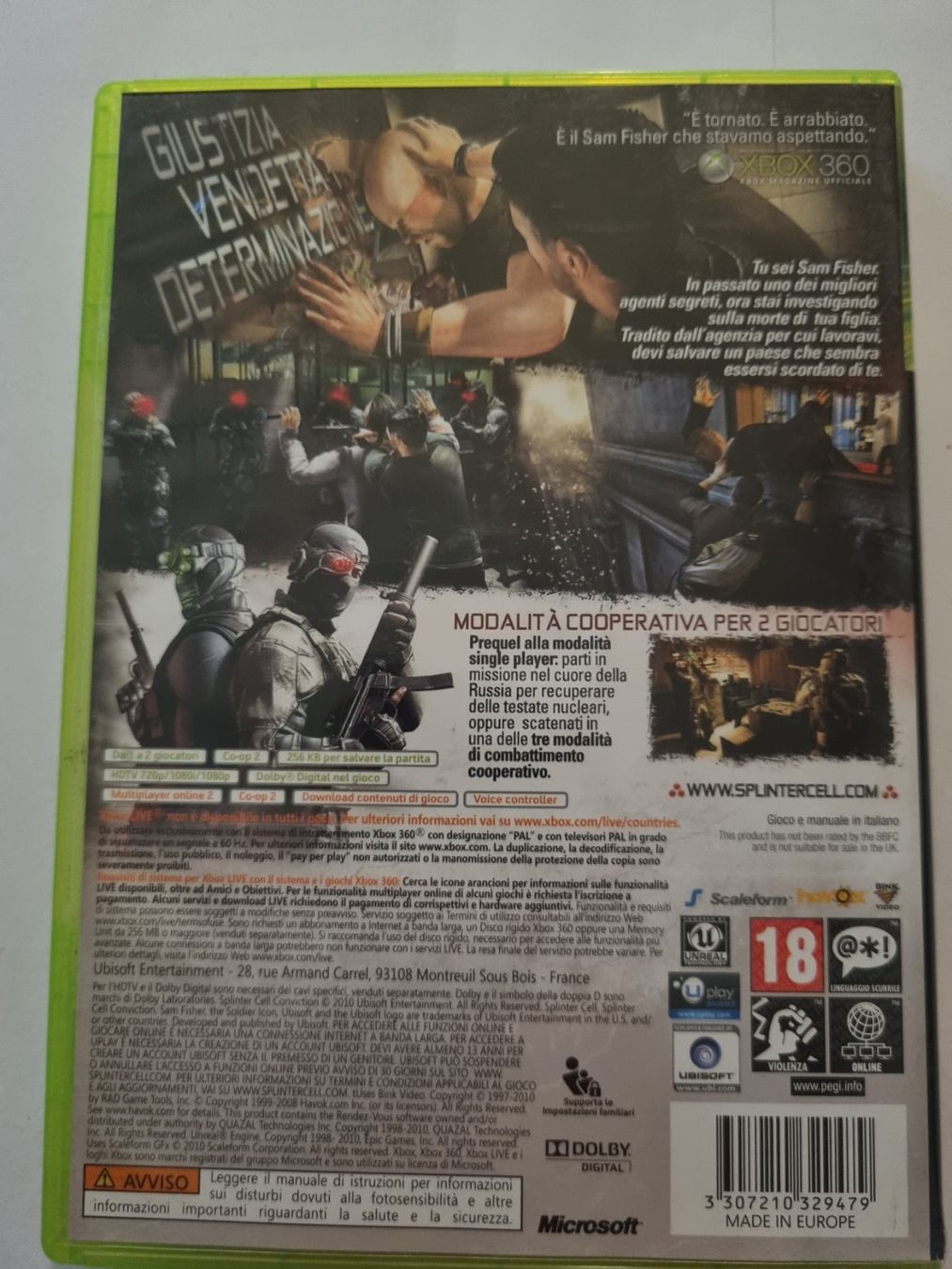 Microsoft Giochi: Splinter Cell Conviction Xbox360 – Usato da Pollegio venduto da isa_n9qq 1