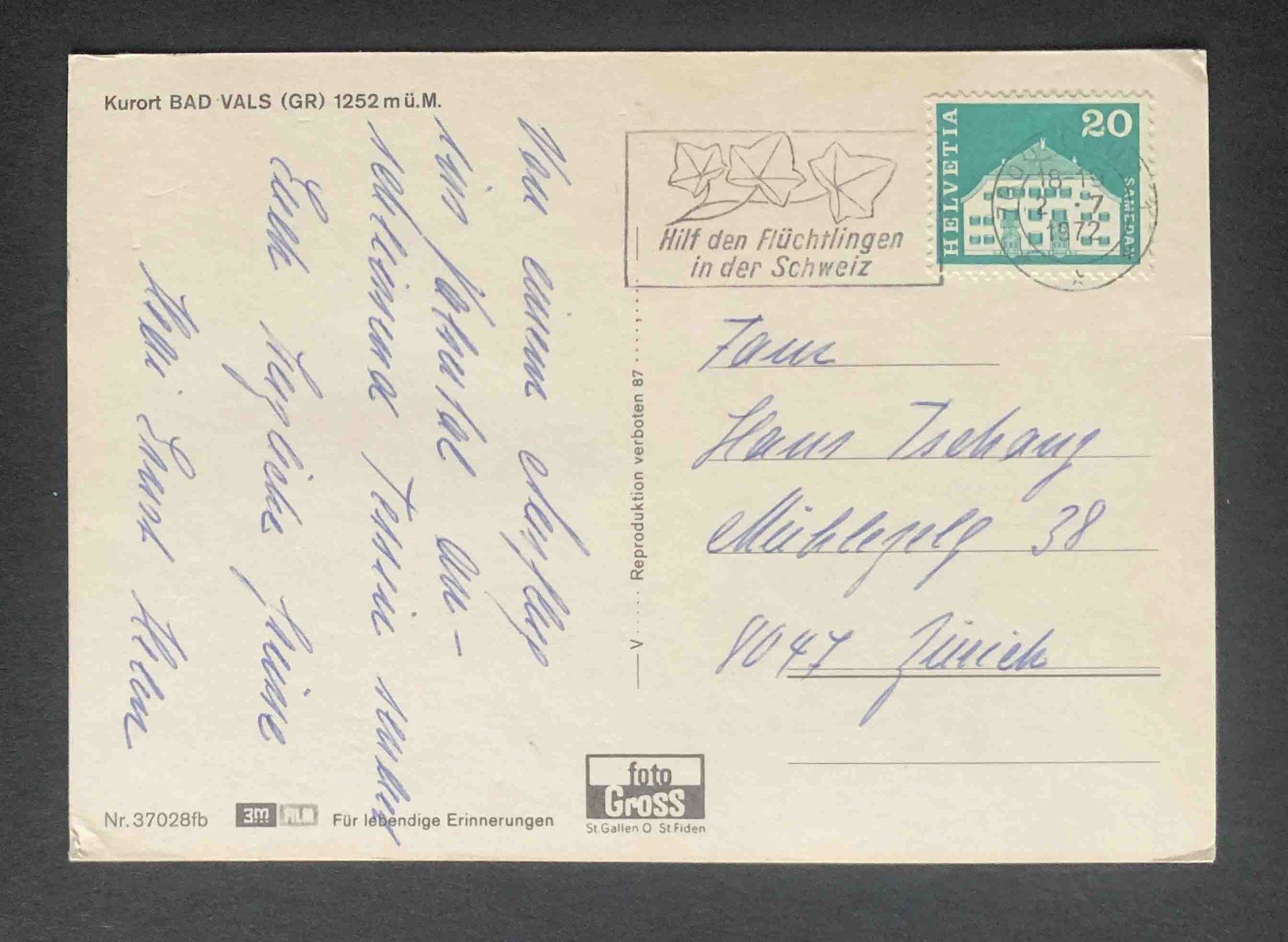 Cartes postales: AK Kurort Bad Vals GR – D'occasion à Goldau par artelier1 1