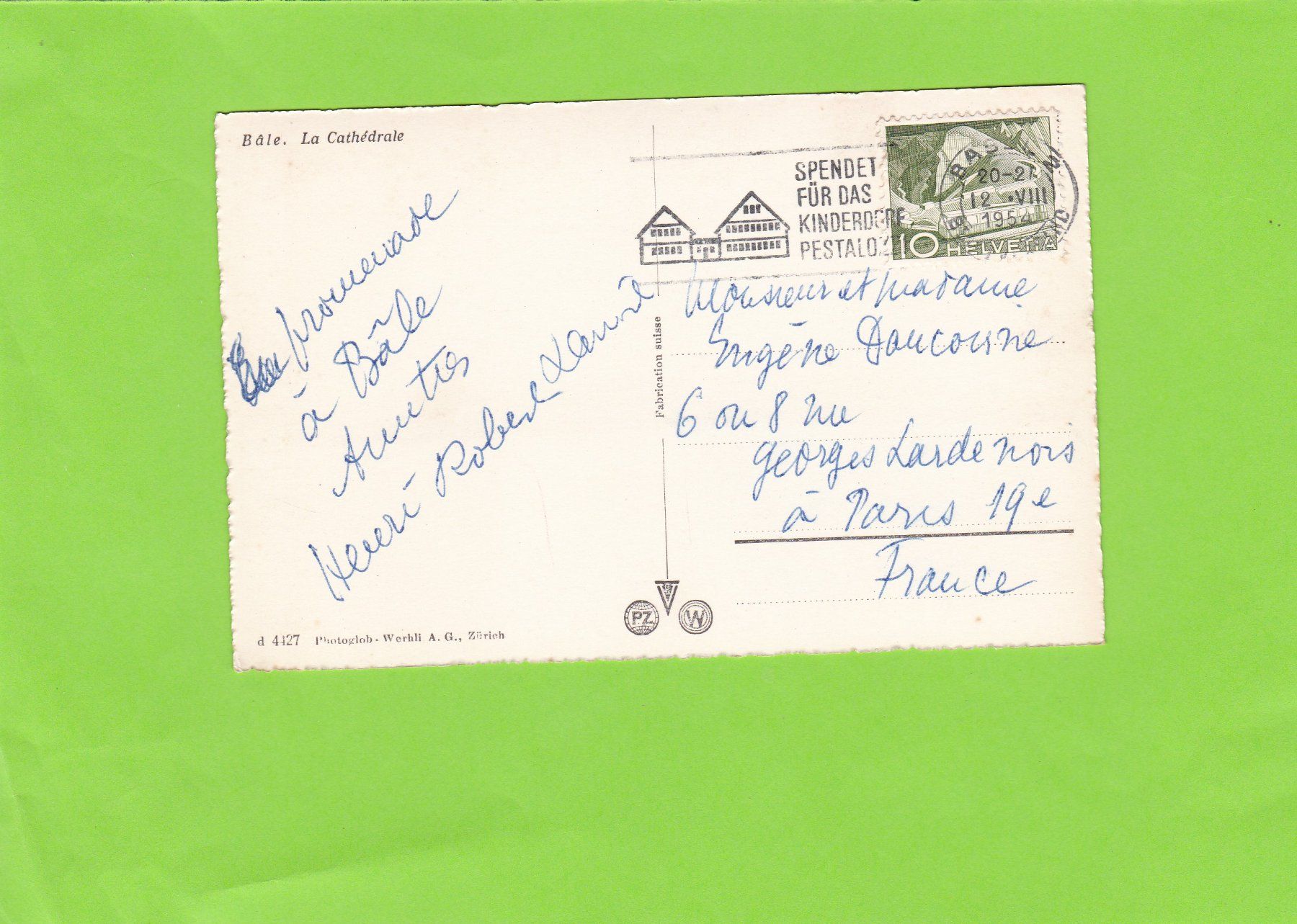 Cartoline postali: Basel-Münster – Usato da St. Peterzell venduto da neckertal 1