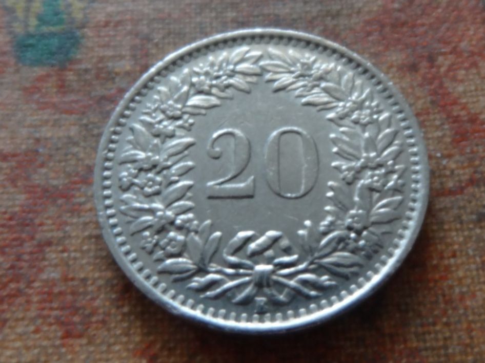 Tutti le monete: 20 Rp. 1955 – Usato da Romanel-sur-Lausanne venduto da Swift13 1