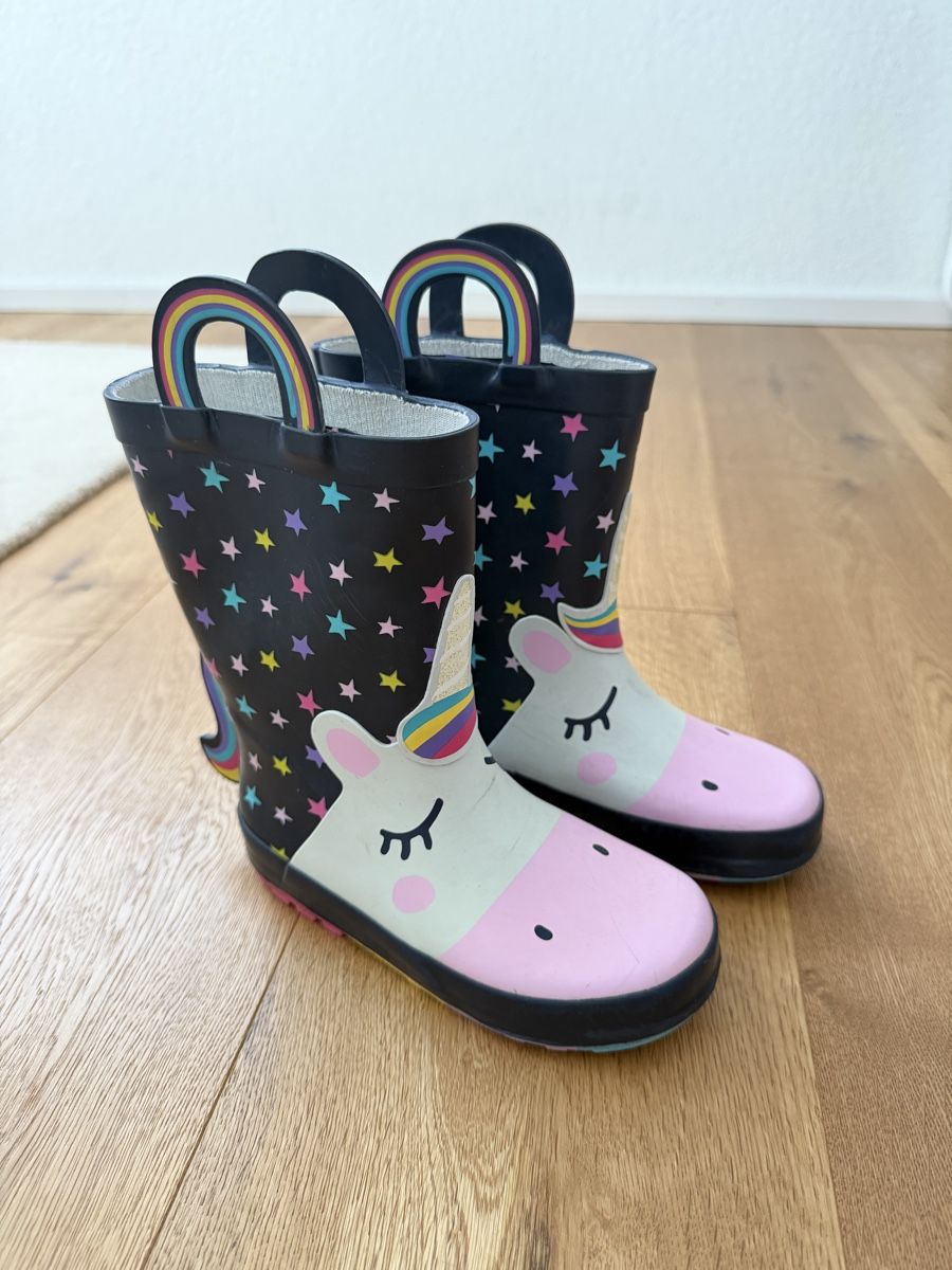 Scarpe per ragazzi: Kinder Gummistiefel Einhorn, Gr. 28 – Usato da Interlaken venduto da fbnscl