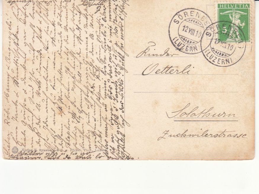Ansichtskarten: Alpensegnung 1910 mit ST Sörenberg – Gebraucht aus Bürglen TG von StampGraf 1