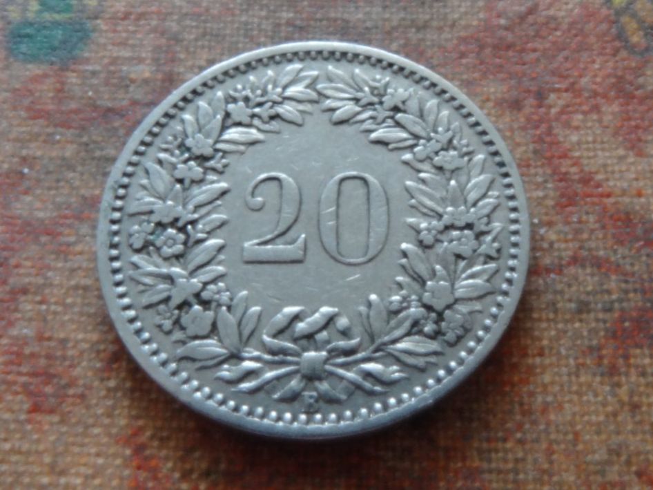 Tutti le monete: 20 Rp. 1901  (A) – Usato da Romanel-sur-Lausanne venduto da Swift13 1
