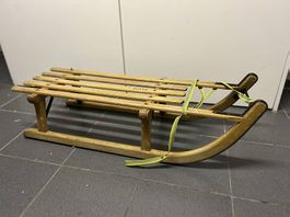 Davoser Schlitten 2er  Vintage Original Holz