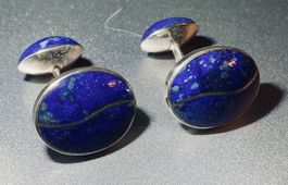 Exklusives Schmuckstück aus Silber dunklem Lapislazu Vintage