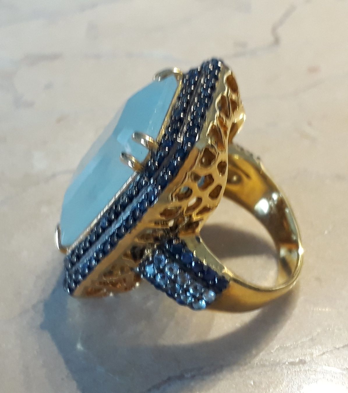 Anelli: Ring Aquamarin Safir 57 – Nuovo (secondo la descrizione) da Zürich venduto da Bieter04 5