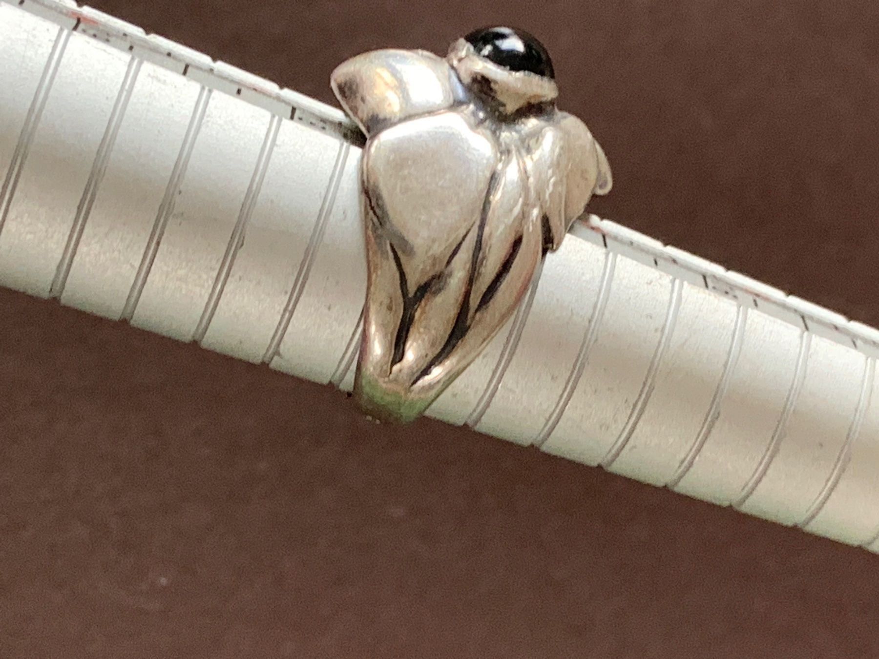 Onyx Anelli: Silberring onyx silberblume (rg 54) – Usato da Dittingen venduto da Bellevista 7