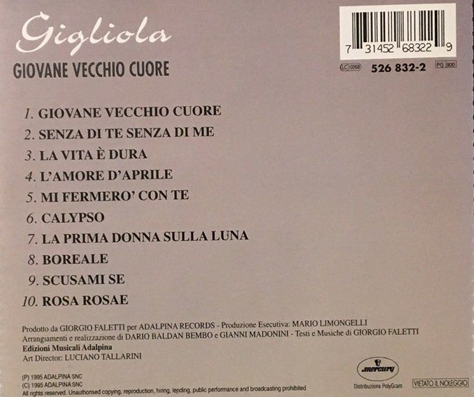 CD: Gigliola - Giovane vecchio cuore – Usato da Grüningen venduto da azulverde 1