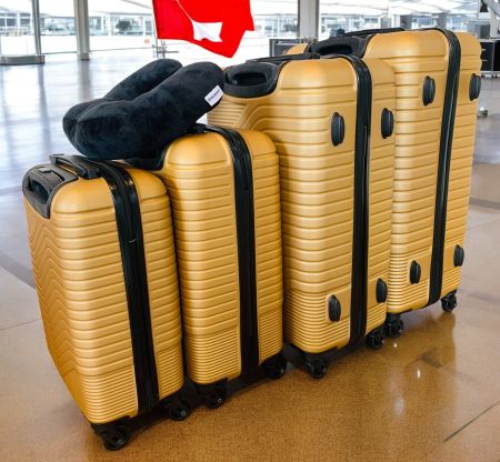 5 tlg. Hartschalenkoffer Koffer Aktion wayBAG in GOLD NEU