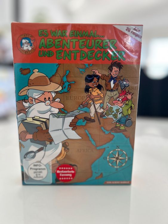 Educa Borrás Mini Spiel „Es War Einmal... Die Entdecker“ – Lernspiel Geografie, 300+ Fragen, Ab 6 Jahren