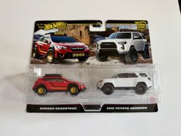 Hot Wheels Premium Set Subaru Crosstrek &2018 Toyota 4Runner