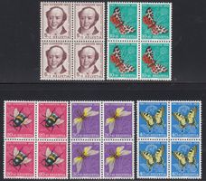 153-157** Viererblockserie 1954, Katalog SBK 26 Fr. 40.00