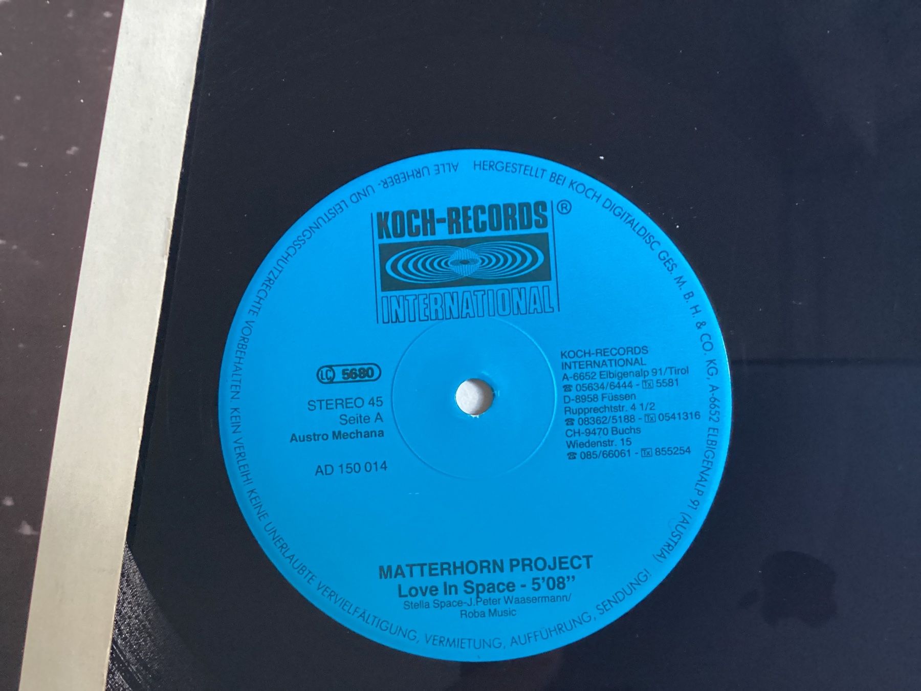 Dischi in vinile: Matterhorn Project Maxi-Single - Love In Space – Usato da Gutenswil venduto da Hamzian 2