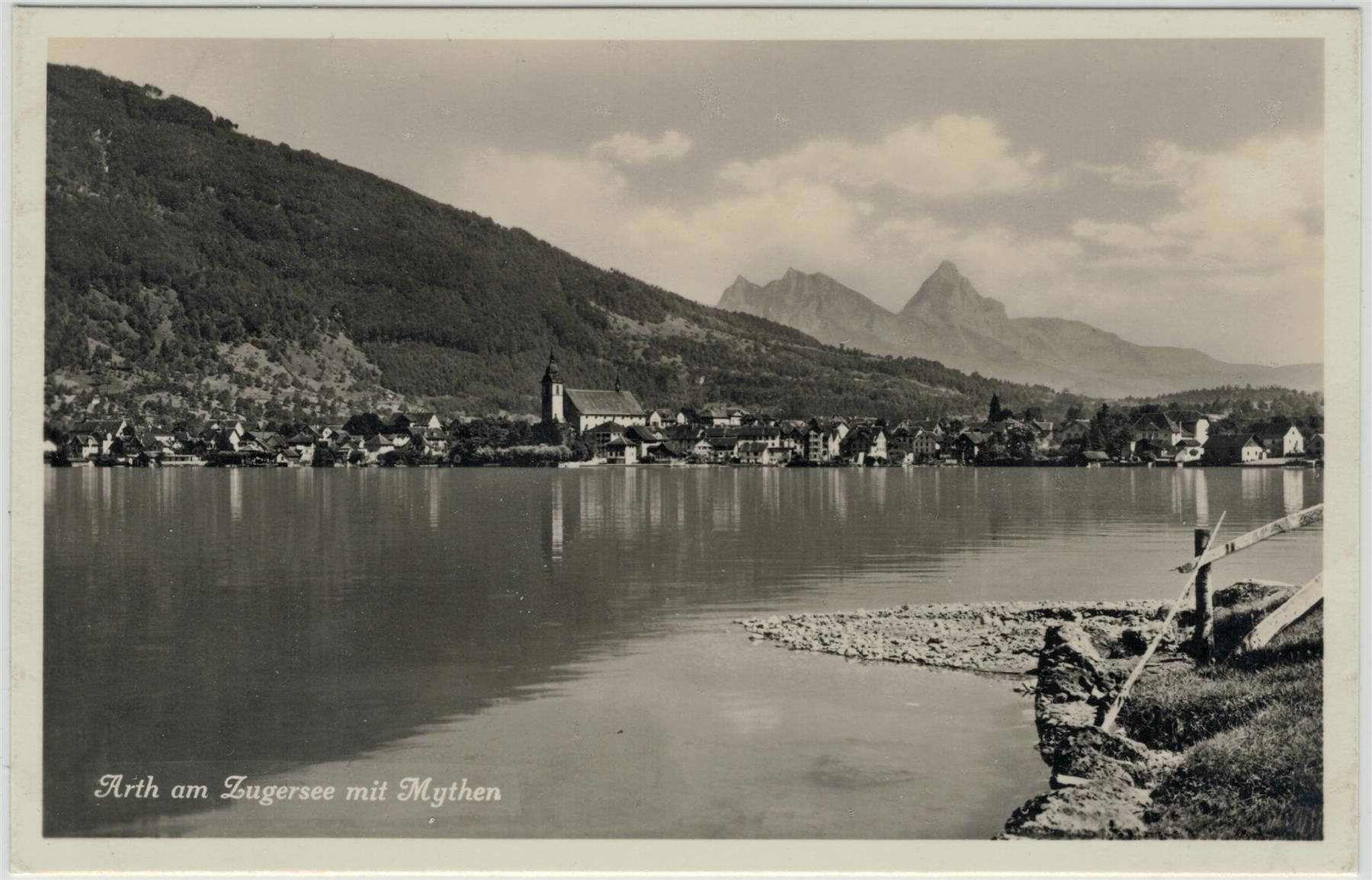 Cartoline postali: SZ 31 ARTH Zugersee Mythen – Usato da Fribourg venduto da philafri
