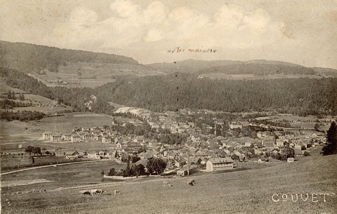 Cartoline postali: Couvet   NE        en 1912 – Usato da Brig venduto da Valcards54