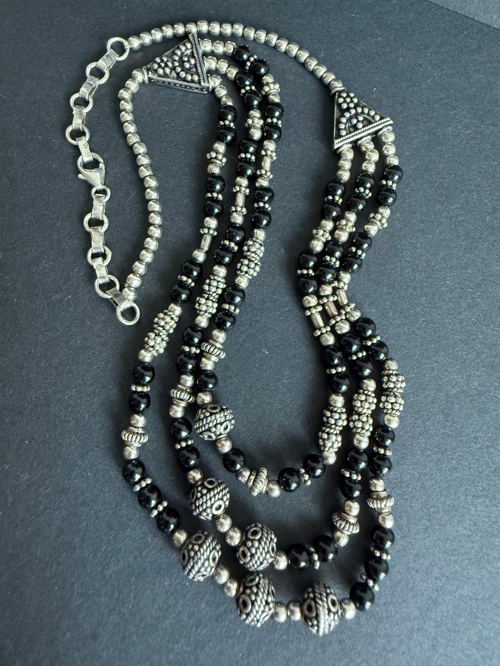 Ketten: Silber Kette mit Onyx 925 – Gebraucht aus Spiegel b. Bern von Rogger72 2