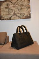 Chehoma braune Filztasche für Holz