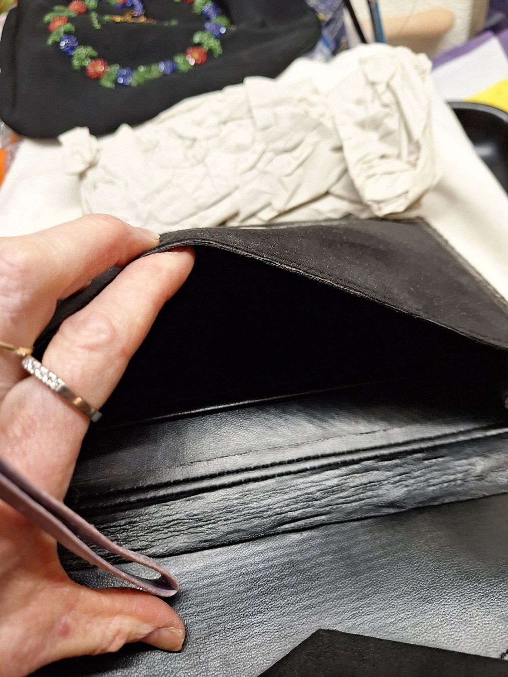 Borse da donna: Pochette 70 iger Jahre Leder – Usato da Rheinfelden venduto da Cleopatra2000 5