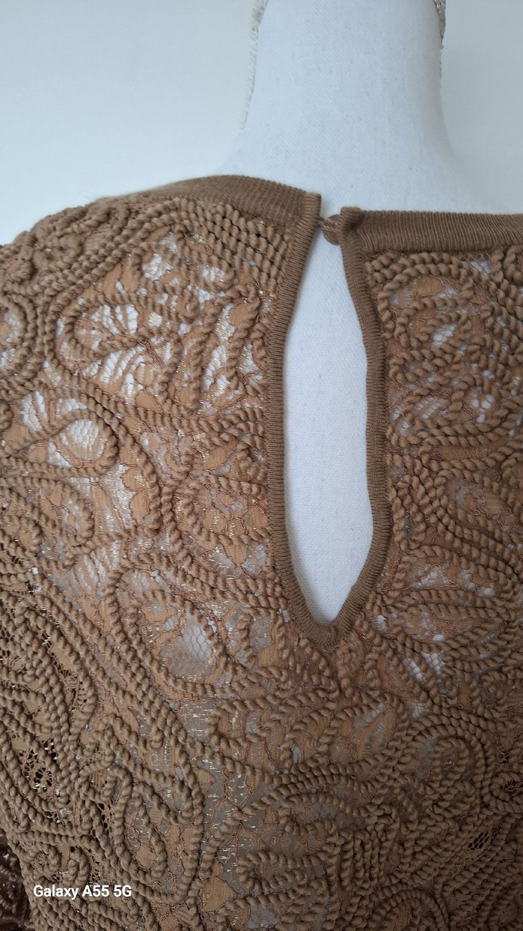 Twinset Maglioni & Felpe: Pull Twin-Set Simona Barbieri, taille S, dentelle marron – Usato da Payerne venduto da wardi11 4