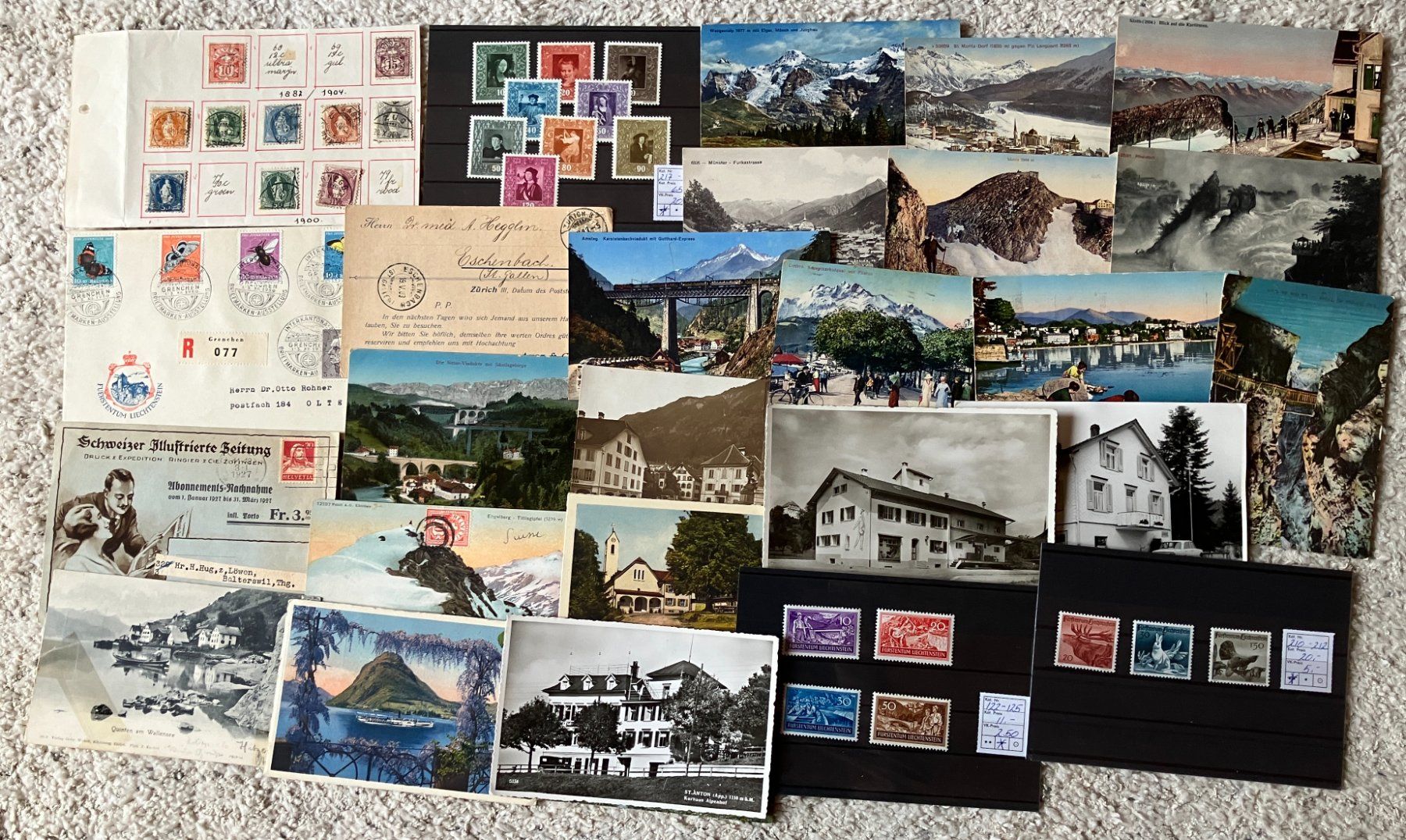 Tutti i francobolli: Briefmarken-Box mit verschiedenem Inhalt: AKs, Kleinbogen .. – Usato da Eschlikon TG venduto da PhilCon 3