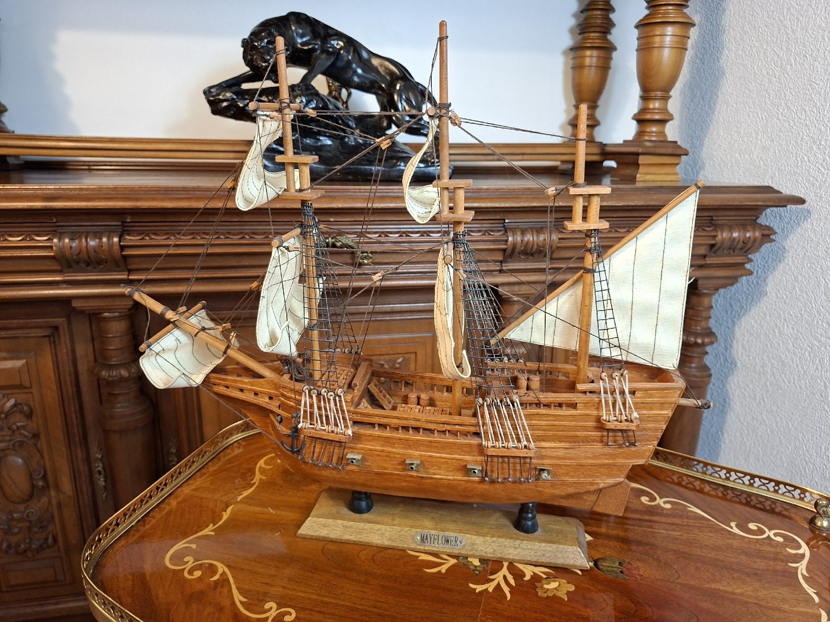 Kit di modellismo & Modellini statici: Holzmodell Segelschiff Mayflower Handarbeit – Usato da Steffisburg venduto da ZeitReise_