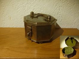 Antike Schmuckschatulle Kästchen Messing