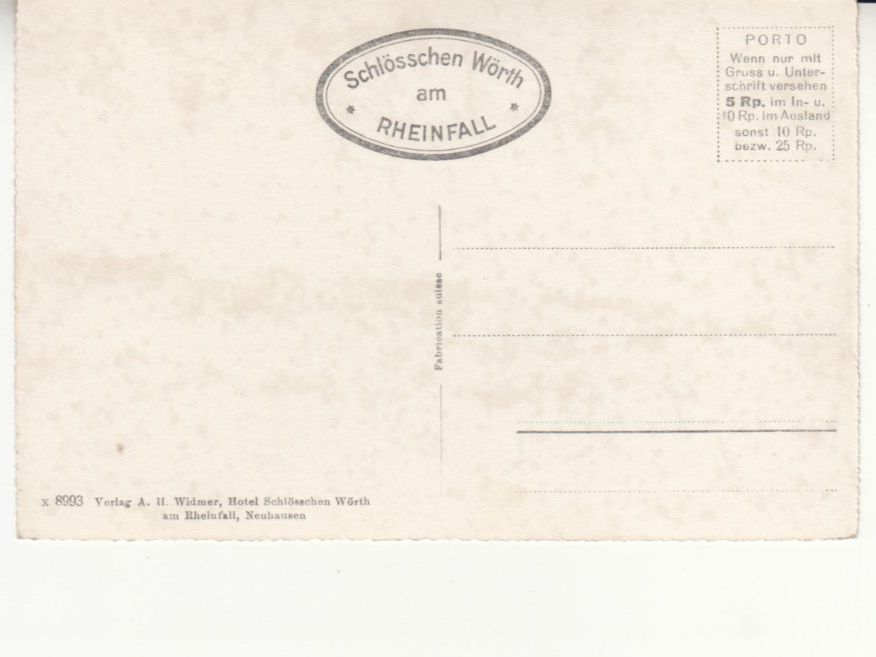 Cartoline postali: Rheinfall ca. 1950 – Usato da Bürglen TG venduto da StampGraf 1