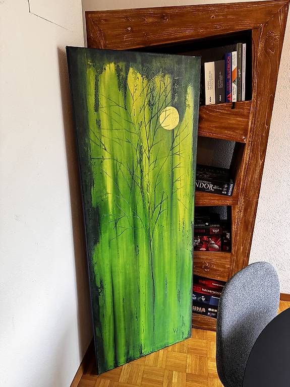 Gemälde: Originalbild von Friedrich Wurm "Mondlicht" – Gebraucht aus Kloten von Chailds