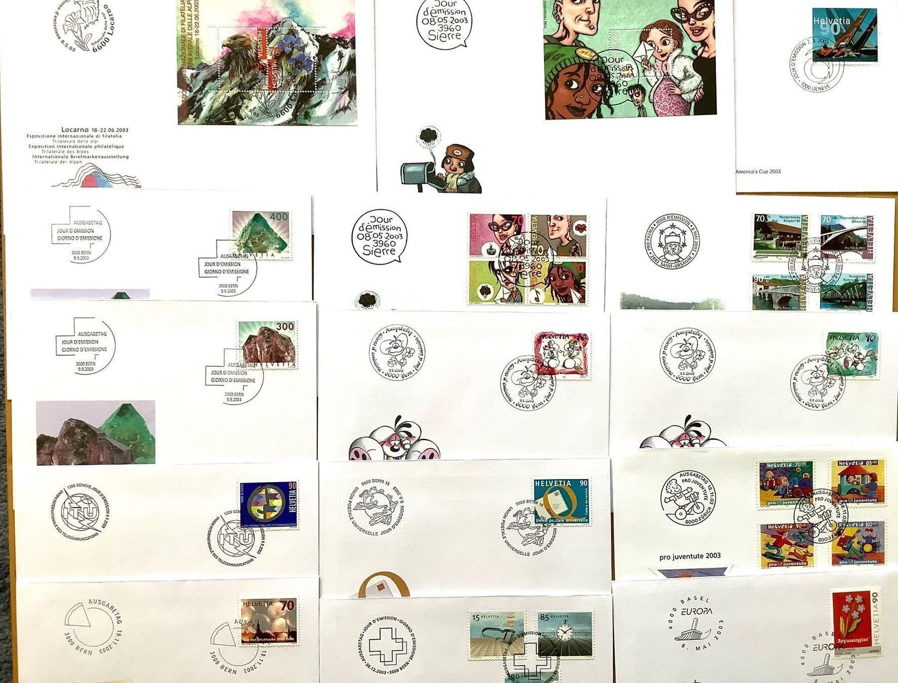 Tutti i francobolli: Schweiz 2003 -Div. FDC – Nuovo (secondo la descrizione) da Liestal venduto da Pep3 1