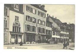 alt BASEL Richenstr/Rest.z.Rebhaus,Haus z.Hirscheneck,belebt