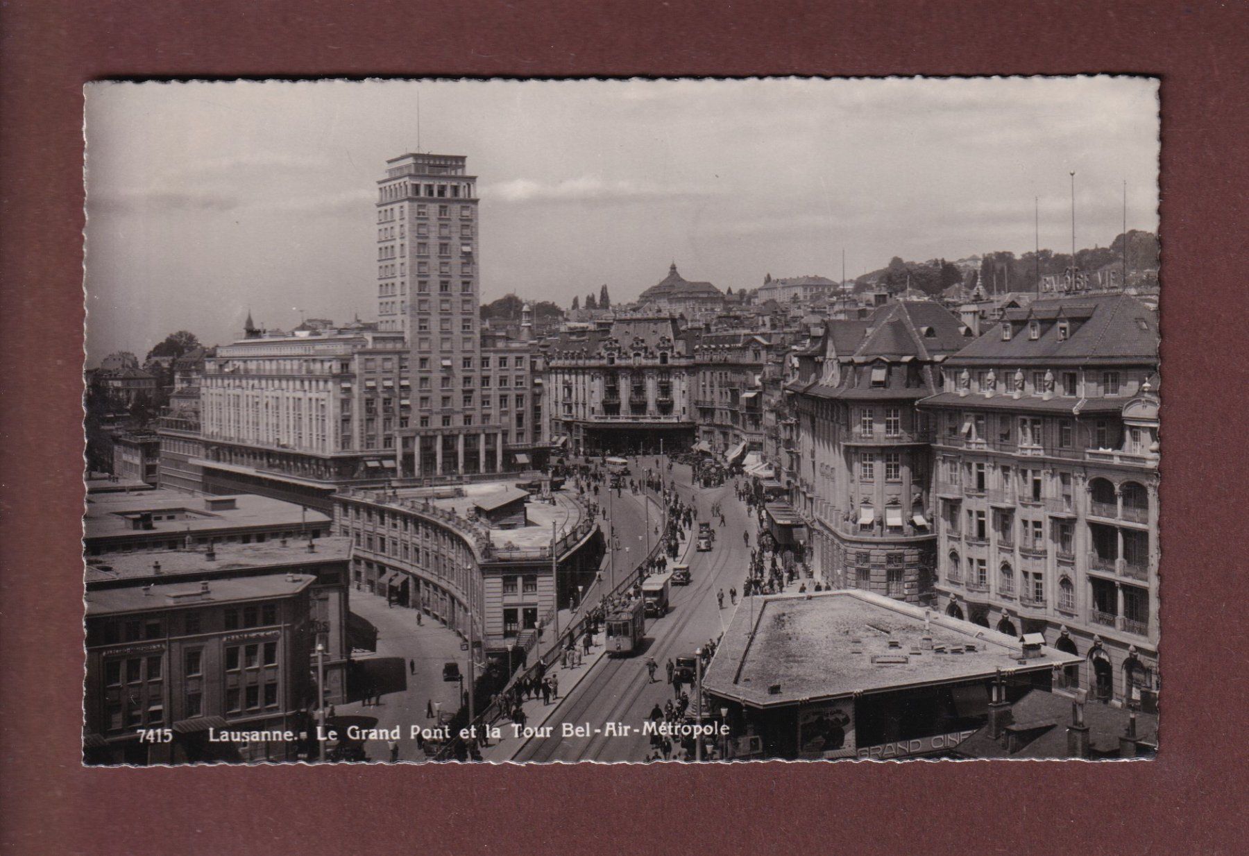Ansichtskarten: LAUSANNE - Tour Bel-Air - 1935 – Gebraucht aus Pully von nicecards